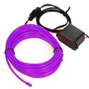 EL WIRE Светодиодная оптоволоконная лента окружающего освещения 1 м Фиолетовая