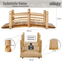 Drewniana kładka mostek ogrodowy 150 cm Waga produktu z opakowaniem jednostkowym 18 kg