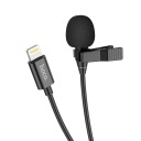 HOCO Lightning L14 проводной петличный микрофон 2 м черный