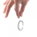 2X Otvorený tvar pre Model Śliczne regulowane modne pierścionki biżuteria w