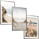 50x40 НАБОР ФОТОГРАФИЙ В РАМКЕ КНИЖНЫЙ ПЛАСТ НАТУРАЛЬНЫЙ ЛАНДШАФТ BOHOZE