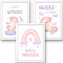 НАБОР КАРТИН ДЛЯ ДЕТСКОЙ КОМНАТЫ, 3Х ПОСТЕРЫ А4