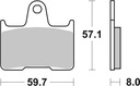 ZAPATAS DE FRENADO SBS 715HF HONDA VT C2S 750 13-14 