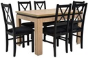 SONOMA раздвижной стол с 6 деревянными стульями СТОЛОВАЯ