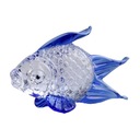 Z číreho skla figúrka zlatej rybky Craft Decor Socha zvieraťa Malá ručne vyrobená modrá Značka bez marki