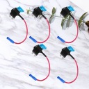 5 PCS POIGNÉE FUSIBLE AUTOMOBILE ADAPTATEUR VERS FUSIBLE NISKOPROFILOWEGO, RACCORD MINIphoto 12