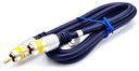 кабель вилка кабеля/штекер 1 rca x 1 rca COAXIAL HQ 1 м, тюль/тюль Vitalco