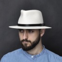 Мужская панамская шляпа федора ROBERTO кремовая 58