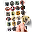 ЛУЧШЕЕ КАЧЕСТВО НАКЛЕЙКОВ МАНДАЛОРСКИХ 24 шт.