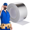 АЛЮМИНИЕВАЯ ЛЕНТА ГЛАДКАЯ САМОКЛЕЙКАЯ 96 мм 50 м ПРОЧНАЯ СЕРАЯ ЛЕНТА