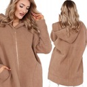 ПАЛЬТО ЖЕНСКОЕ КУРТКА ИЗ АЛЬПАКИ СВИТЕР ТЕПЛЫЙ ДЛИННЫЙ КАПЮШОН НА МОЛНИИ CIEM CAM 2022