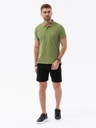 Рубашка-поло мужская трикотажная, оливковая S1374 M