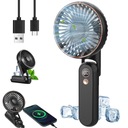 Портативный ручной вентилятор со светодиодной подсветкой, 5 скоростей, аккумулятор Mini2000 мАч