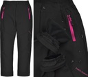 HOLD HANDS Czarne Zimowe SPODNIE Ocieplane Softshell - 152/158