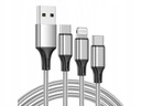 Телефонный USB-кабель «3-в-1», кабель Lightning iPhone Micro USB Type-C, 1,2 м