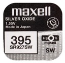 1x серебристая БАТАРЕЯ MAXELL SR 927 SW 395 ЯПОНИЯ