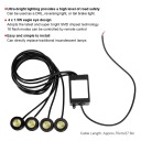 12V 6W 4W1 СВЕТОДИОДНЫЕ EAGLE EYE AWARYJNA ФАРА МИГАЛКА БЕСПРОВОДНЫЕ JV  фото 6