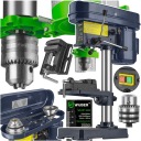 СВЕРЛИЛЬНЫЙ СТАНОК С КОЛОННЫМ СТОЛЕМ, МОЩНОСТЬ 1600ВТ, МОЩНЫЙ ЗАМОК + ТИСКИ