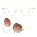 OKULARY OKRĄGŁE ZERÓWKI NAKŁADKA PRZECIWSŁONECZNA