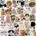 Набор из 60 наклеек с забавными котиками — водонепроницаемые, высокое качество