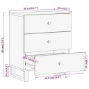 VIDAXL CASIER NOCNA, BRAZOWO-CZARNA, 50X33X60 CM, LITE BOIS MANGOphoto 11