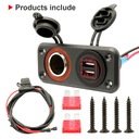 12V MARINE USB OUTLET PANEL GNIAZDA, GNIAZDO, 