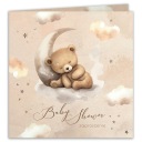 ПРИГЛАШЕНИЯ для бохо Baby Shower Мишка Тедди 10 шт (+конверты)