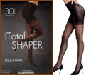 CALZEDONIA rajstopy Total Shaper 30 T. S groszki