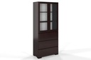DSI-meble: Borovicová vitrína SANDEMO 3S drevená Šírka nábytku 80 cm