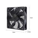 PŘENOSNÝ MINI CHLADICÍ POČÍTAČOVÝ VENTILÁTOR PRO USB ROUTER NOTEBOOKU Hloubka ventilátoru 25 mm