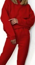 Dámska oversize tepláková súprava s kapucňou mikina tepláková súprava pohodlná L/XL Dominujúca farba červená