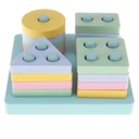 c/ Деревянные кубики для сортировки геометрических форм Монтессори