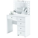 V-ТУМАРНЫЙ СТОЛИК, БЕЛОЕ ЗЕРКАЛО В ВИЗЕ СО СВЕТОДИОДНОЙ ПОДСВЕТКОЙ