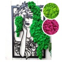 Украшение ЖЕНЩИНА с мхом и мхом XL живая настенная живопись мхом и мхом