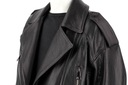 Čierna Ramoneska Kožená Dámska bunda v Kráji Oversize DORJAN AMN951 XS Výplň neuplatňuje sa