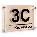 TABLICZKA ADRESOWA PLEKSA ALUMINIUM+DYSTANSE KOŁKI