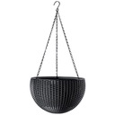 КЕТЕР ПОДВЕСНОЙ ЦВЕТОЧНЫЙ ГОРШОК НА БАЛКОНЕ АНТРАЦИТОВЫЙ ЦВЕТОЧНЫЙ ГОРШОК