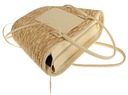 Элегантная женская сумка-мессенджер, соломенная корзина, 18041 Бежевый