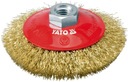 РЕЗЬБА ДИСКОВОЙ ЩЕТКИ 100 ММ ЛАТУННАЯ ПРОВОЛОКА ЯТО