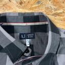 Koszula z Długim Rękawem ARMANI JEANS w Kratę XL Materiał dominujący bawełna