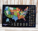 Scratch MAP USA Scratch MAP + Národné parky Cestovná mapa USA Región USA