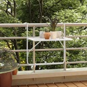 vidaXL Balkónový stolík, biely, 60x40 cm, oceľový Producent VidaXL