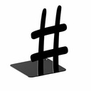 PODPÓRKA DO KSIĄŻEK OZDOBNA HASZTAG CZARNA