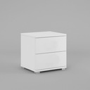 N2 белая матовая прикроватная тумбочка с функцией открывания