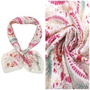 ЖЕНСКИЙ шарф на шею, легкий шелковый атлас, платок для волос, розовый шарф.