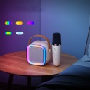 БЕЗДРОТОВИЙ КАРАОКЕ-КОМПЛЕКТ BLUETOOTH 2 МІКРОФОНИ ДВА ПОРТАТИВНИХ ДИНАМІКА