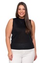 ЧЕРНЫЙ ЖЕНСКИЙ ДЖЕМПЕР БЛУЗКА БЕЗ РУКАВОВ С ВОРОТНИКОМ СТОЙКА ВИСКОЗА MORAJ Размер XL