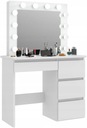 БЕЛЫЙ КОСМЕТИЧЕСКИЙ СТОЛИК С ЗЕРКАЛОМ 12xLED