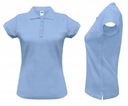 ФУТБОЛКА ПОЛО женская хлопковая ФУТБОЛКА ПОЛО JHK POPL-200 синяя SK размер S