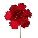 КРАСНЫЙ ЦВЕТОК НА ЕЛКУ С ЕВРОФИРАНОВЫМИ ПАЙЕТКАМИ 20